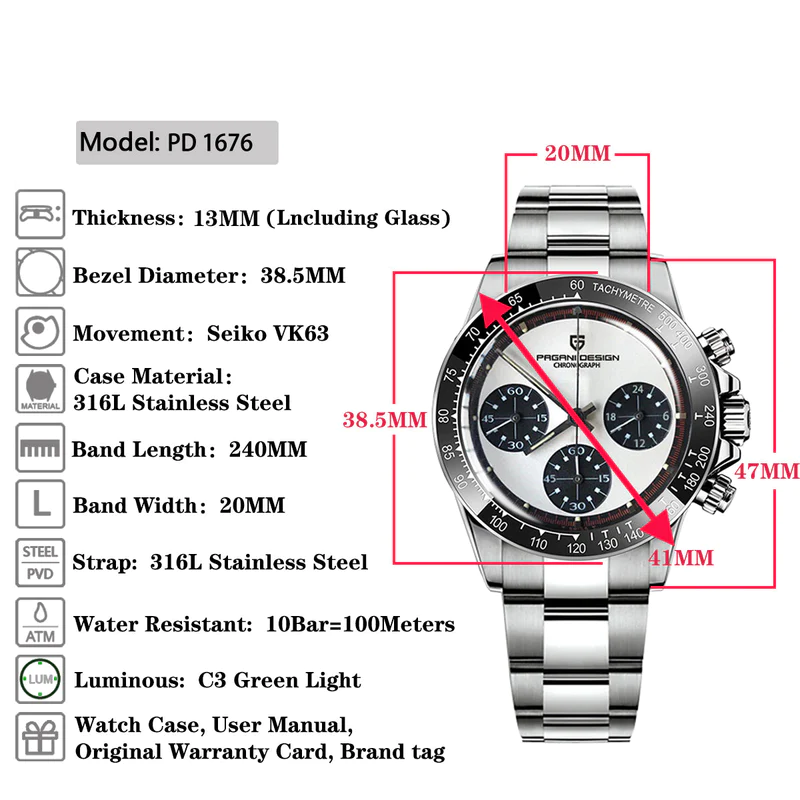 PN Racing | Vintage Men's Watch - 39mm