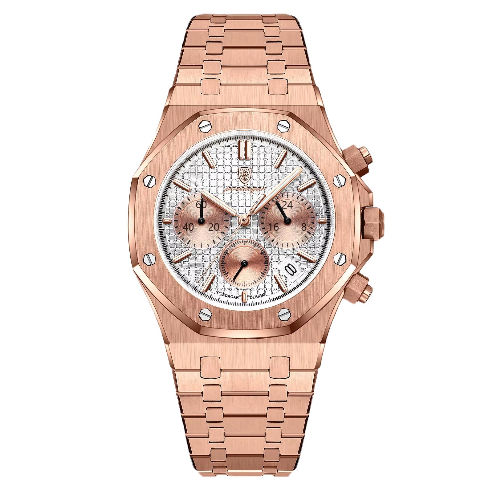 POEDAGAR AP Chrono Rose Gold | Chronograph Watch - 42mm