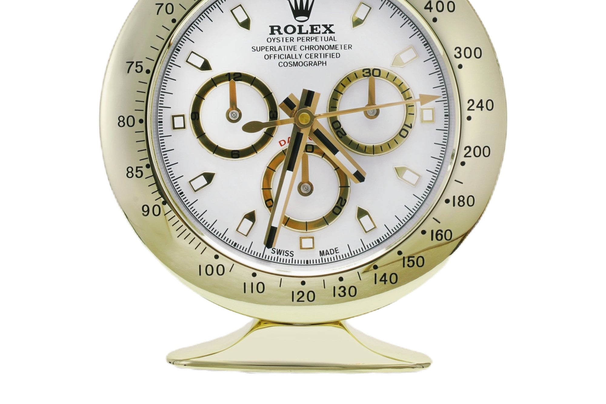 Daytona Gold, White Dial | Desk Clock