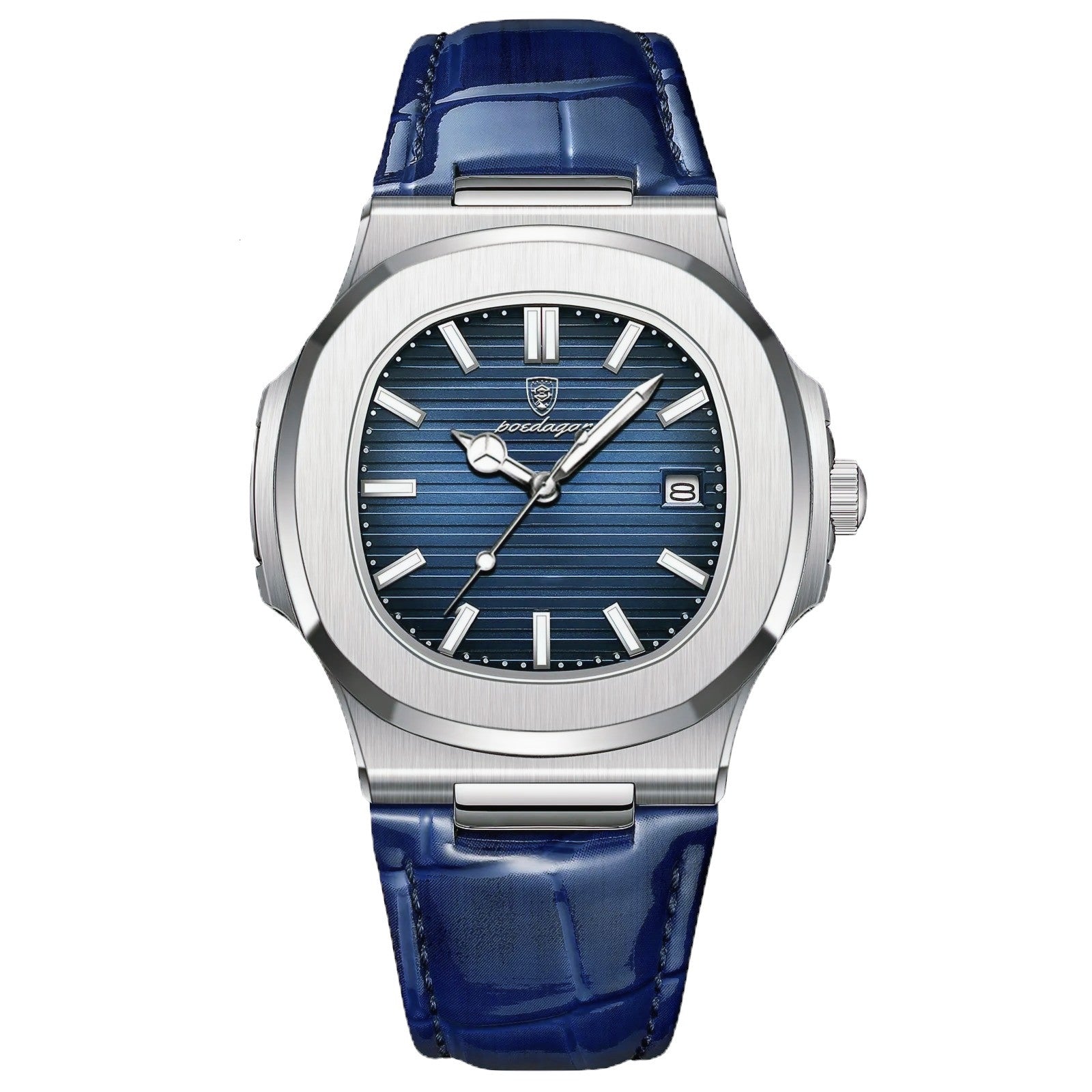 POEDAGAR Nautic Leather 40mm | Quartz Watch