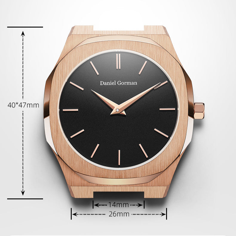 DG Gold Ultra-Thin Dress Quartz Watch 40mm | Wclocks