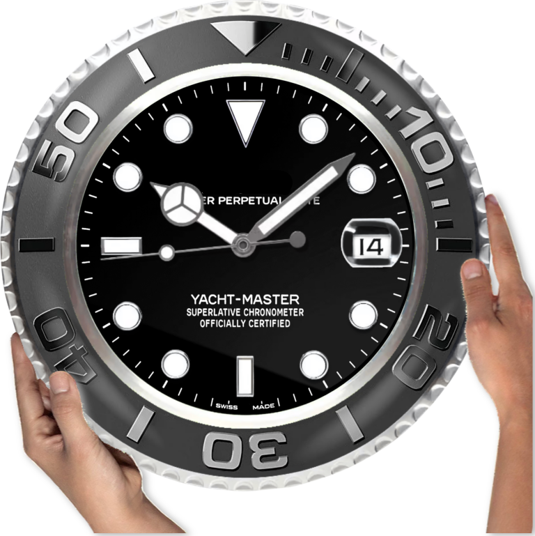 Yacht-Master, Steel Black | Wall Clock