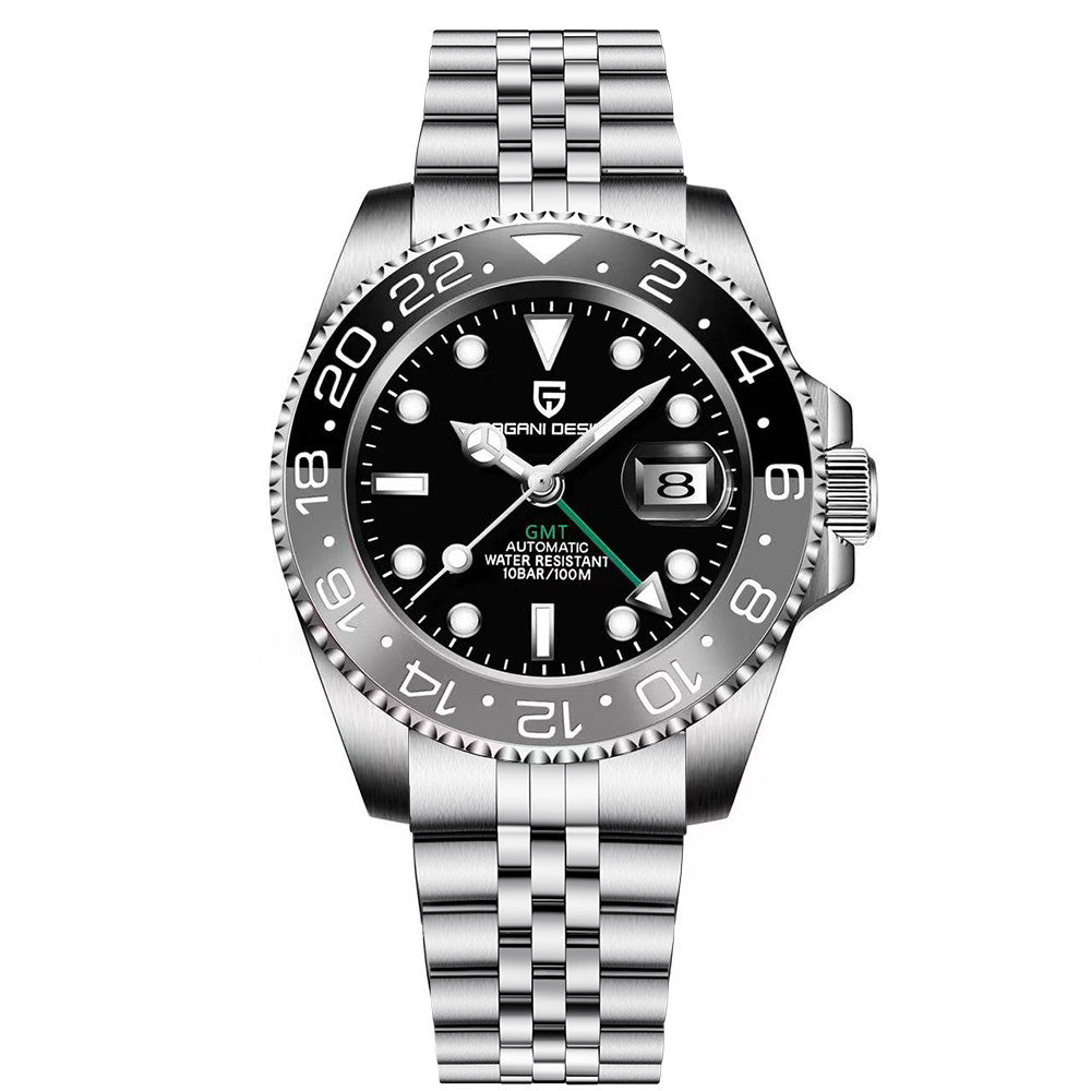 GMT Black & Grey | Automatic GMT Watch – 40mm