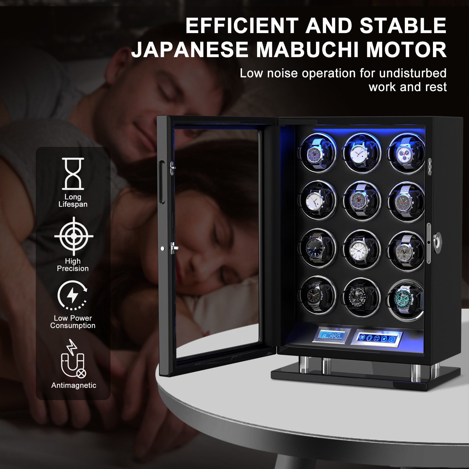 WFP Winder 12 | Cabinet Watch Winder