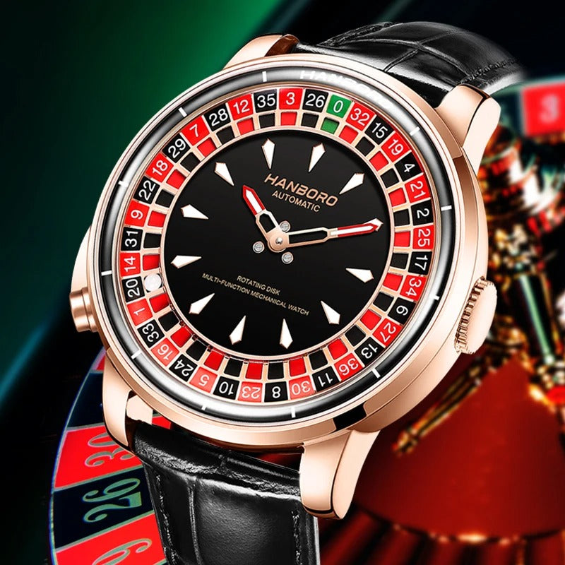 Royale Roulette Automatic Rose Gold - Casino Watch