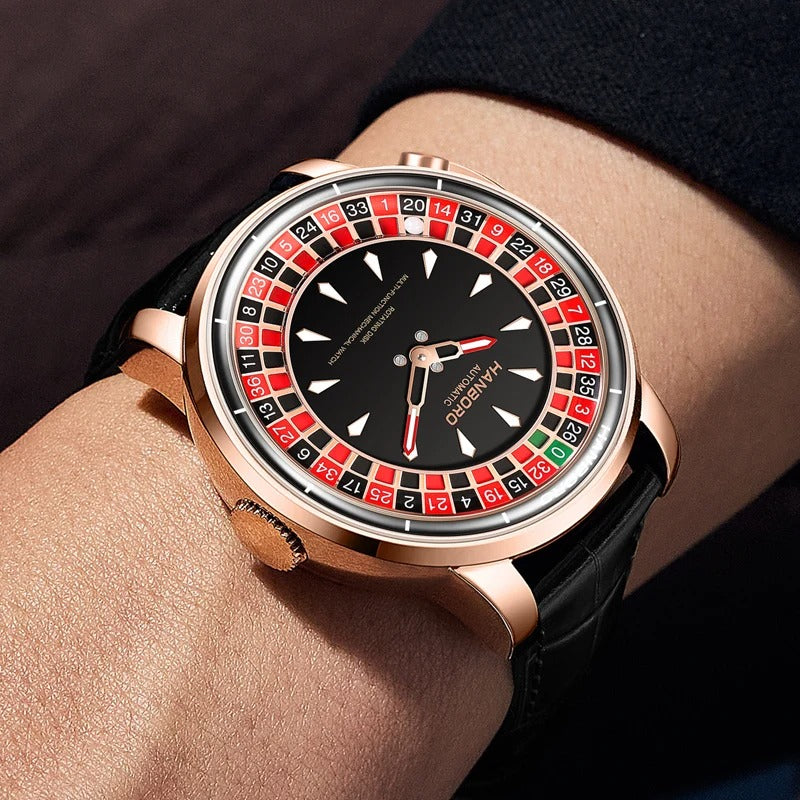 Royale Roulette Automatic Rose Gold - Casino Watch