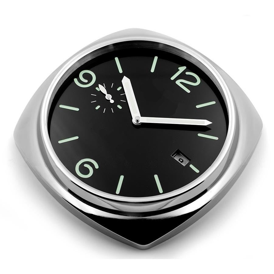 Marine Cushion Silver | Luxury Wall Clock – Italian Marine Style