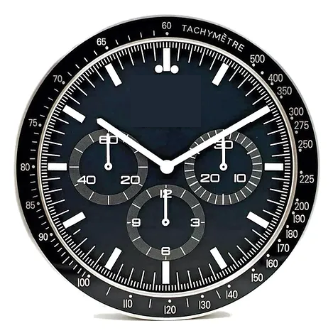 Moon Speed | Luxury Wall Clock – Moonphase Chronograph Style