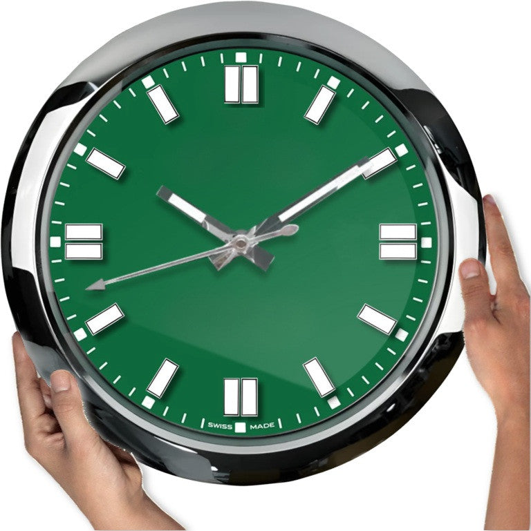 Perpetual Green | Luxury Wall Clock – Green Dial Style