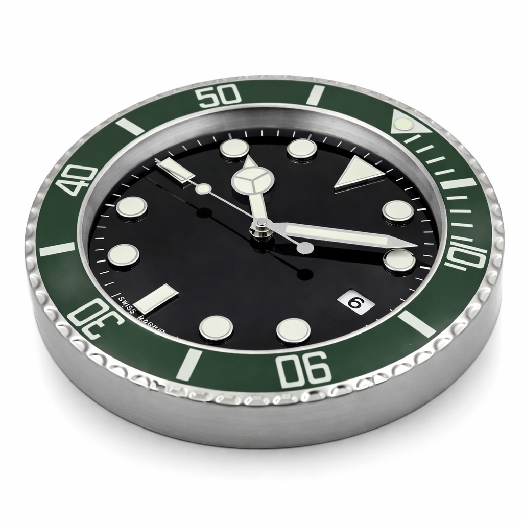 Starbucks Submariner Green Rolex Luxury Wall Clock