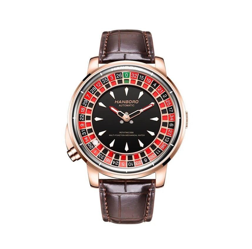 Royale Roulette Automatic Rose Gold - Casino Watch