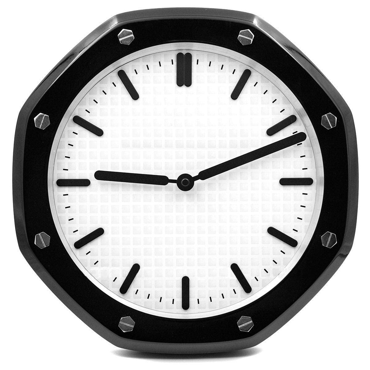 Royal Octagon Black & White | Luxury Wall Clock – Octagon Bezel
