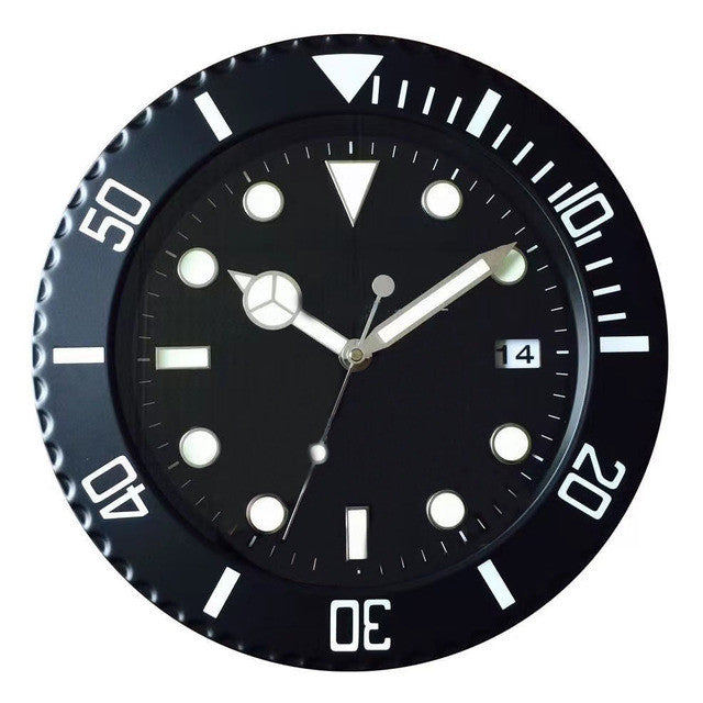 Sub-Diver Full Black | Luxury Wall Clock – All-Black Diver Style