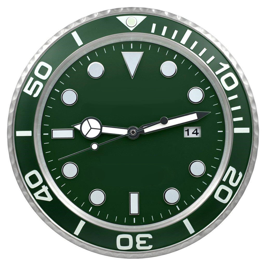 Sub-Diver Green | Luxury Wall Clock – Green Diver Style